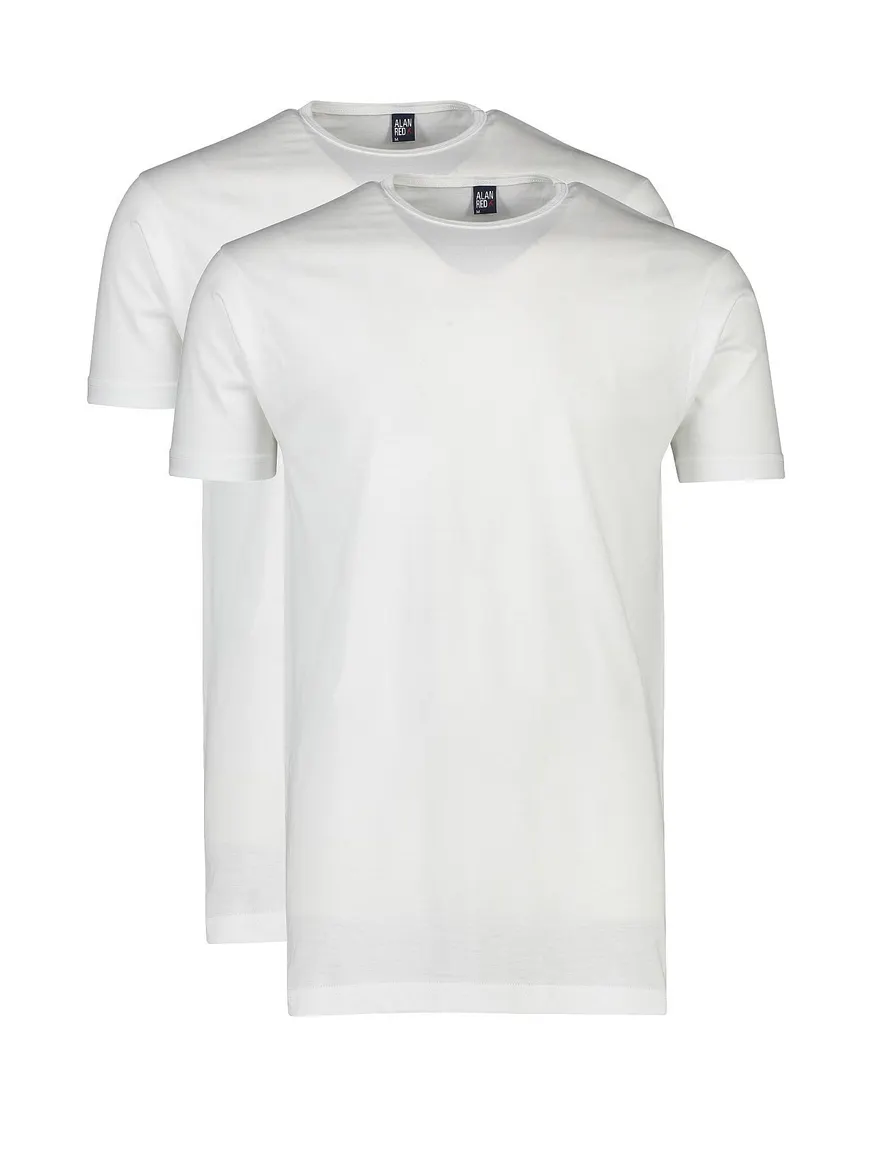t-shirt Alan Red effen katoen wit