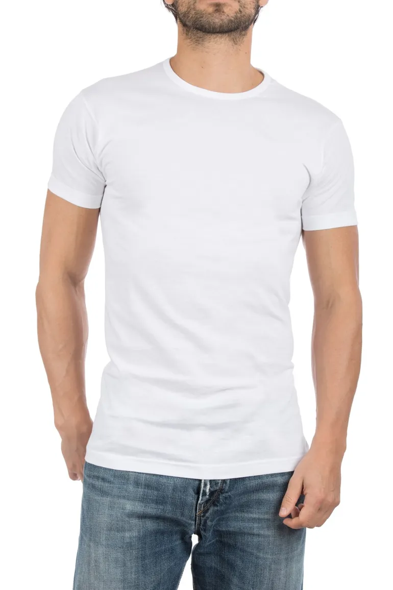 t-shirt Alan Red effen katoen wit