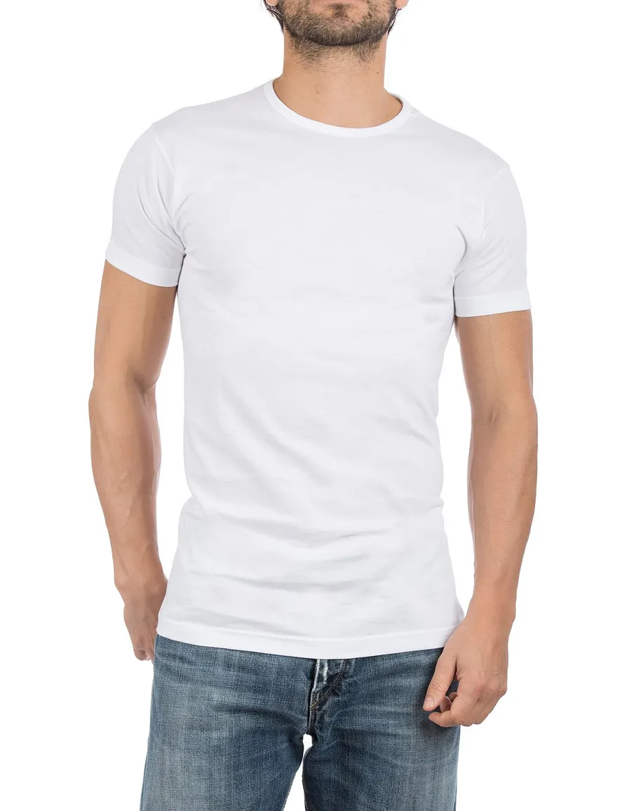 t-shirt Alan Red effen katoen wit