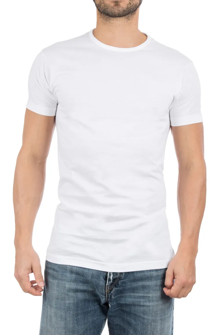 t-shirt Alan Red effen katoen wit