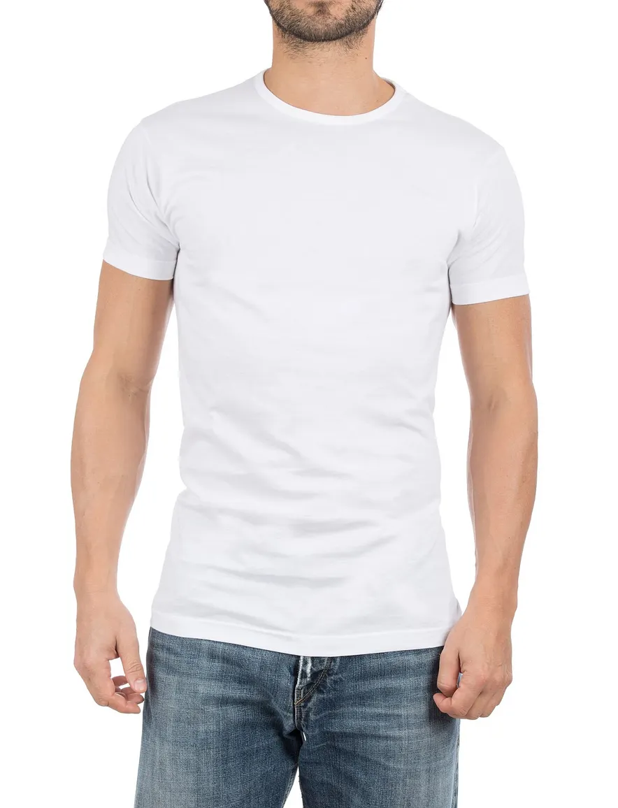 t-shirt Alan Red effen katoen wit