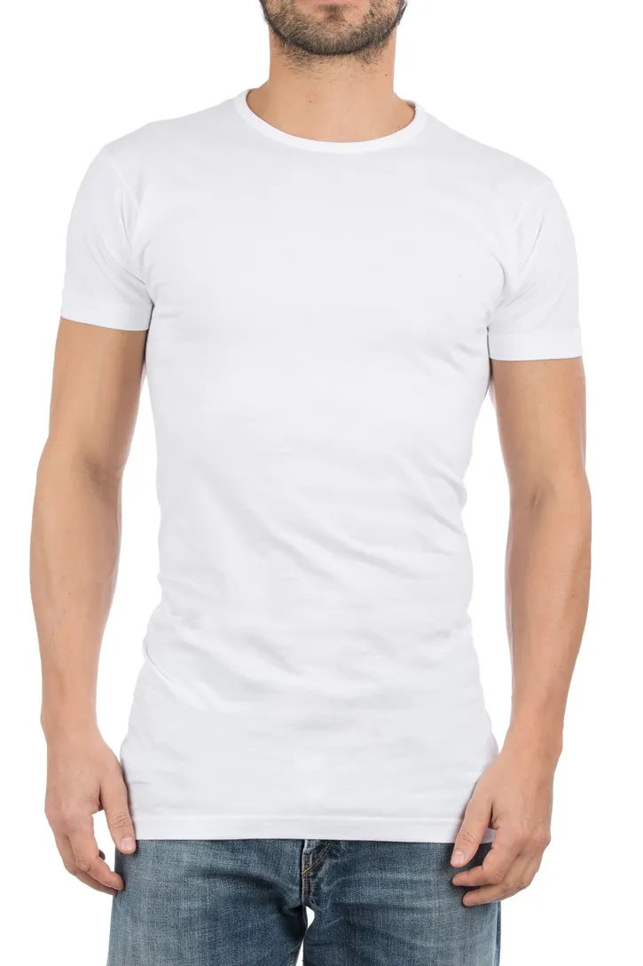 Alan Red T-shirt KM ml 7 effen katoen wit Derby 2 pack