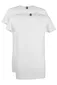T-shirt KM ml 7 Alan Red effen katoen wit