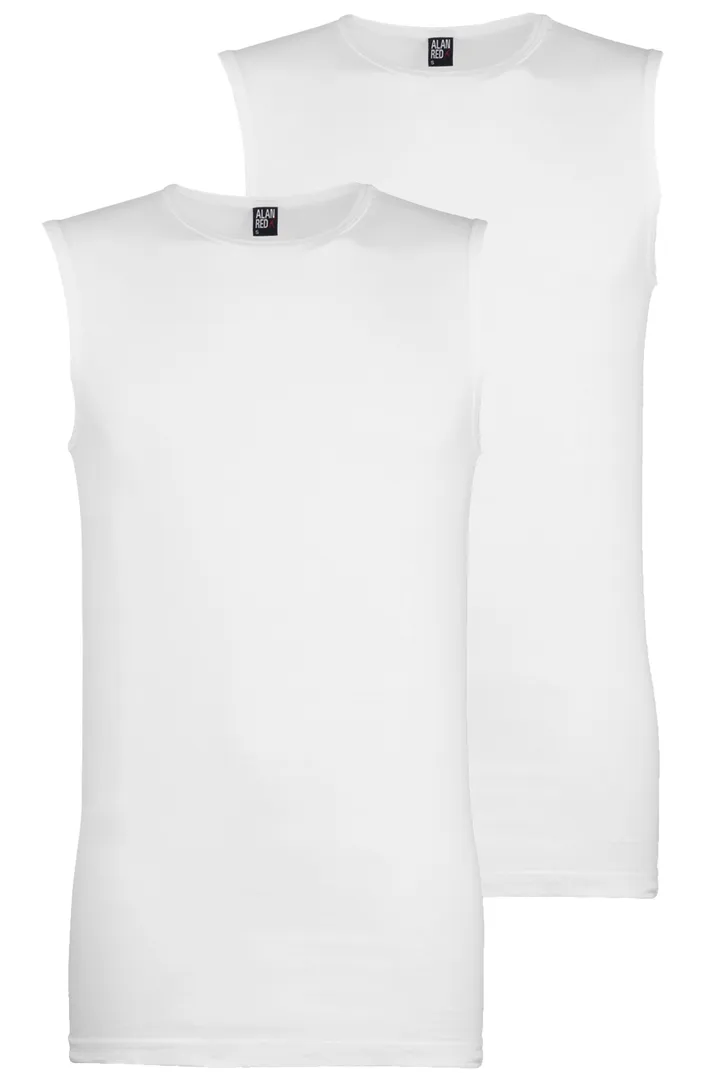 Alan Red tanktop wit 2-pack