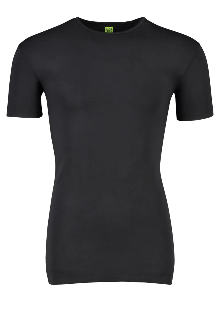 Alan Red Bilbao t-shirt zwart effen katoen