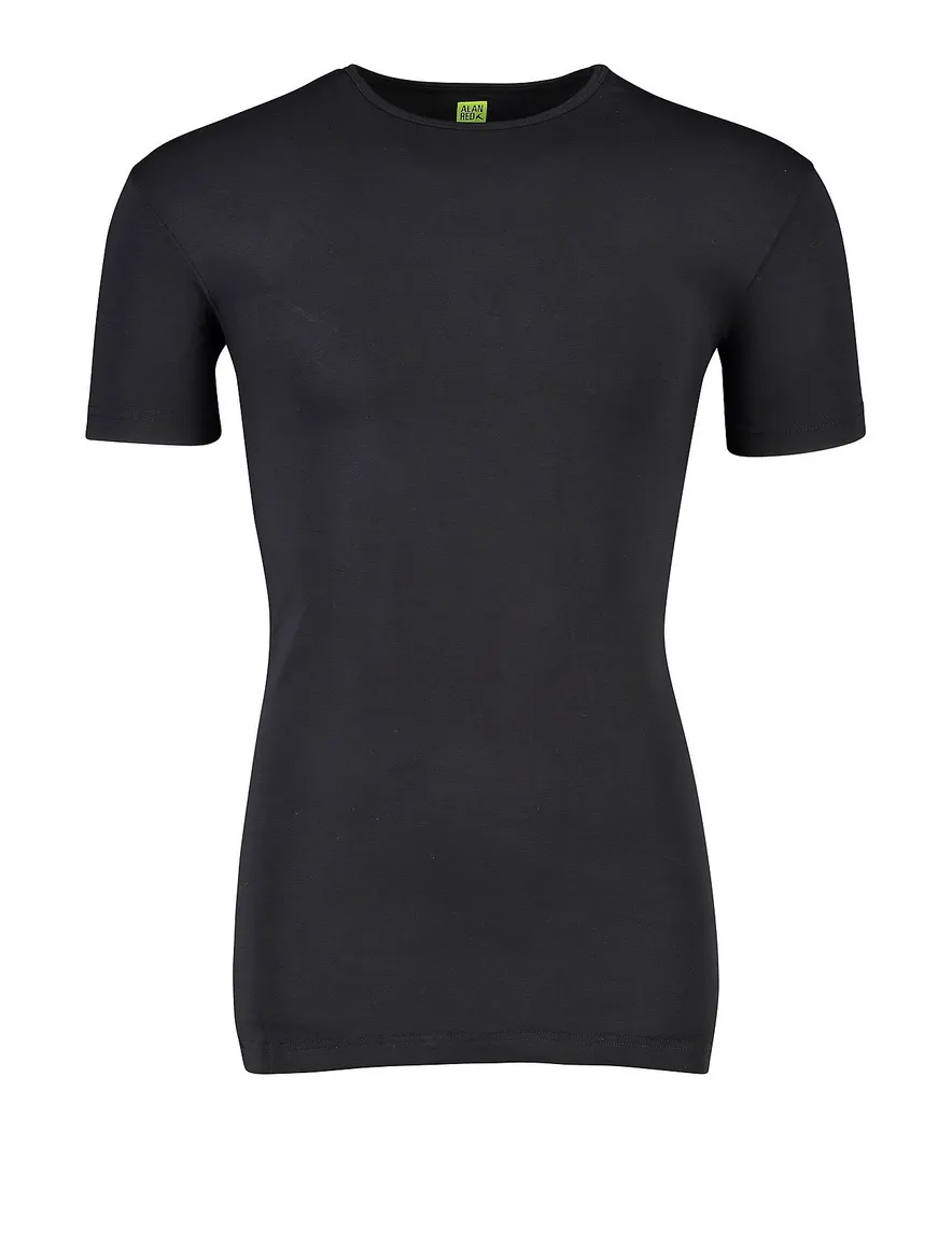 t-shirt Alan Red effen katoen zwart