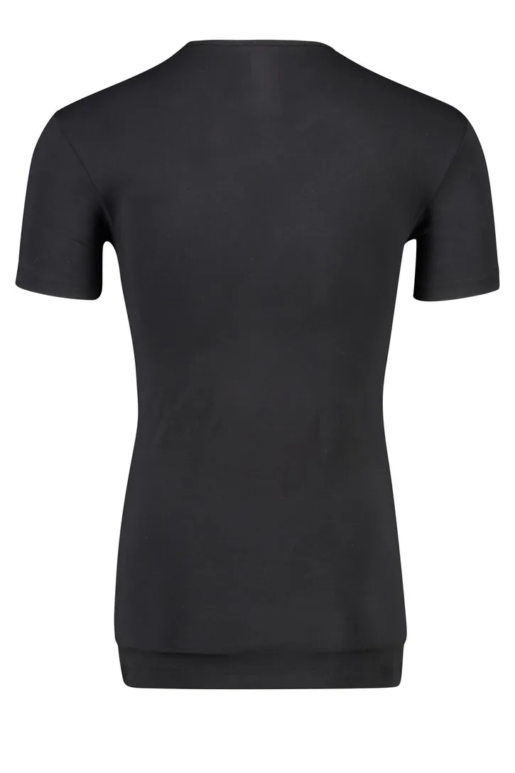 Alan Red t-shirt effen katoen zwart ronde hals Bilbao