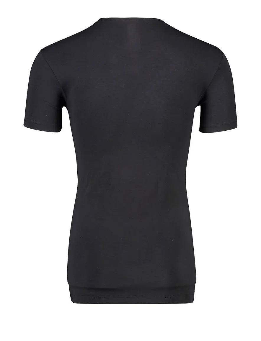 t-shirt Alan Red effen katoen zwart