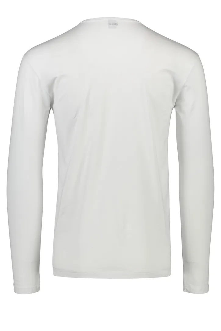Alan Red t-shirt effen katoen wit Olbia