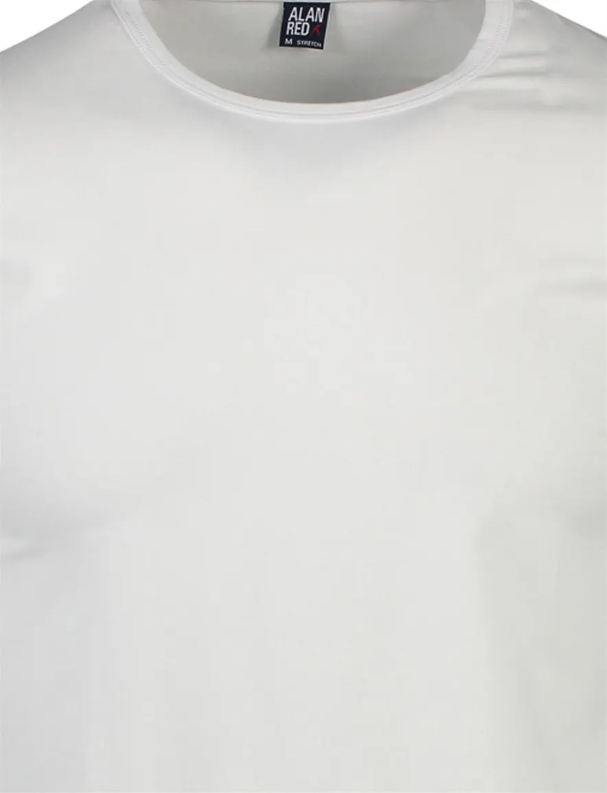 t-shirt Alan Red effen katoen wit