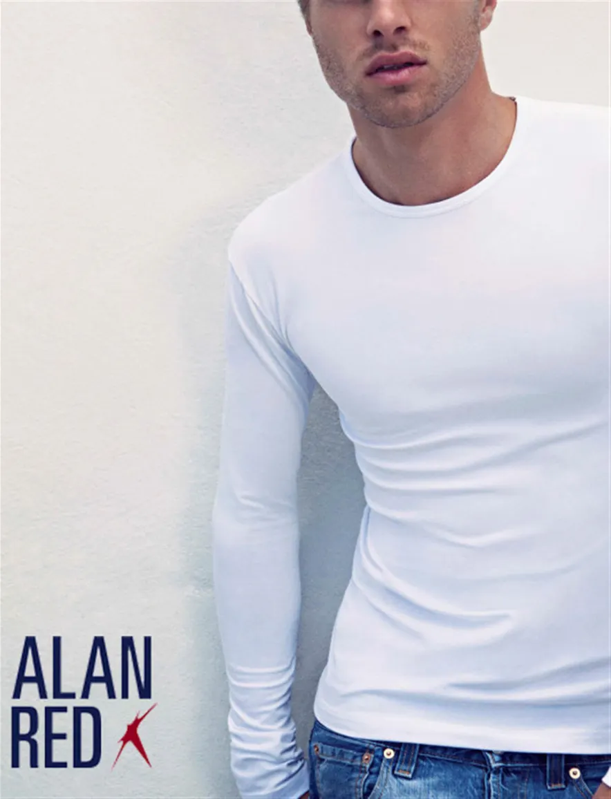 t-shirt Alan Red effen katoen wit