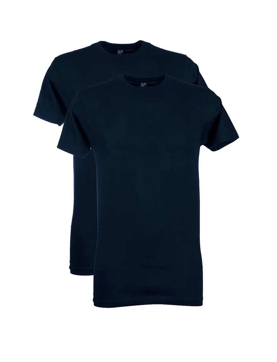 Alan Red Virgina t-shirt donkerblauw effen katoen 2-pack