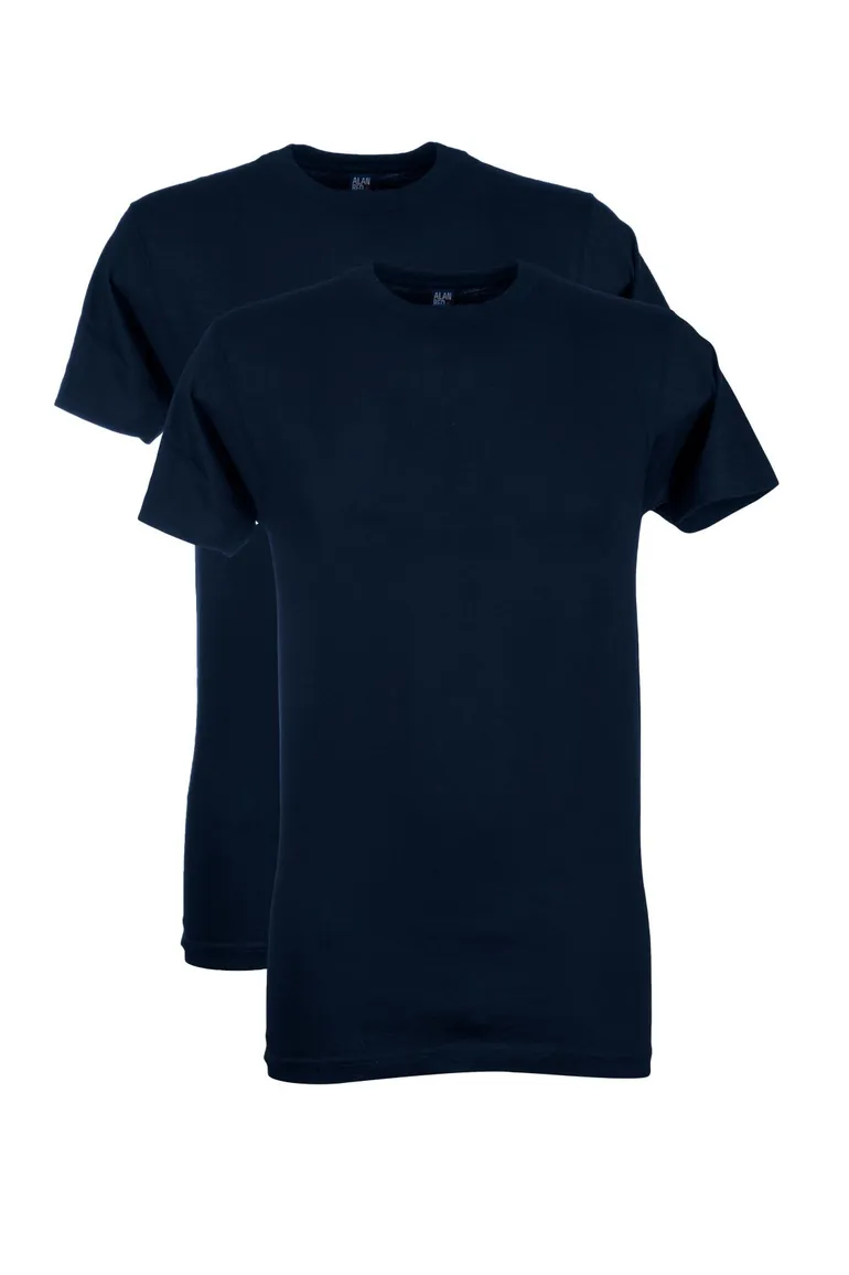 t-shirt Alan Red effen katoen donkerblauw