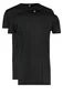 T-shirt KM ml 7 Alan Red effen katoen zwart