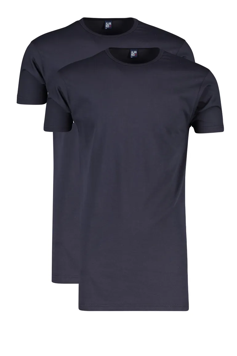 Alan Red T-shirt 2-pack derby extra lang