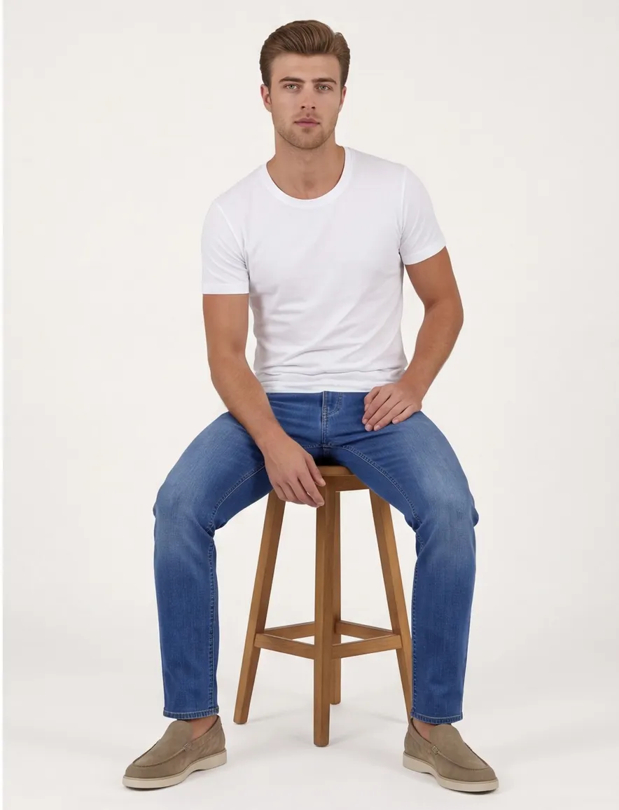 Alan Red James t-shirt wit effen katoen 2-pack