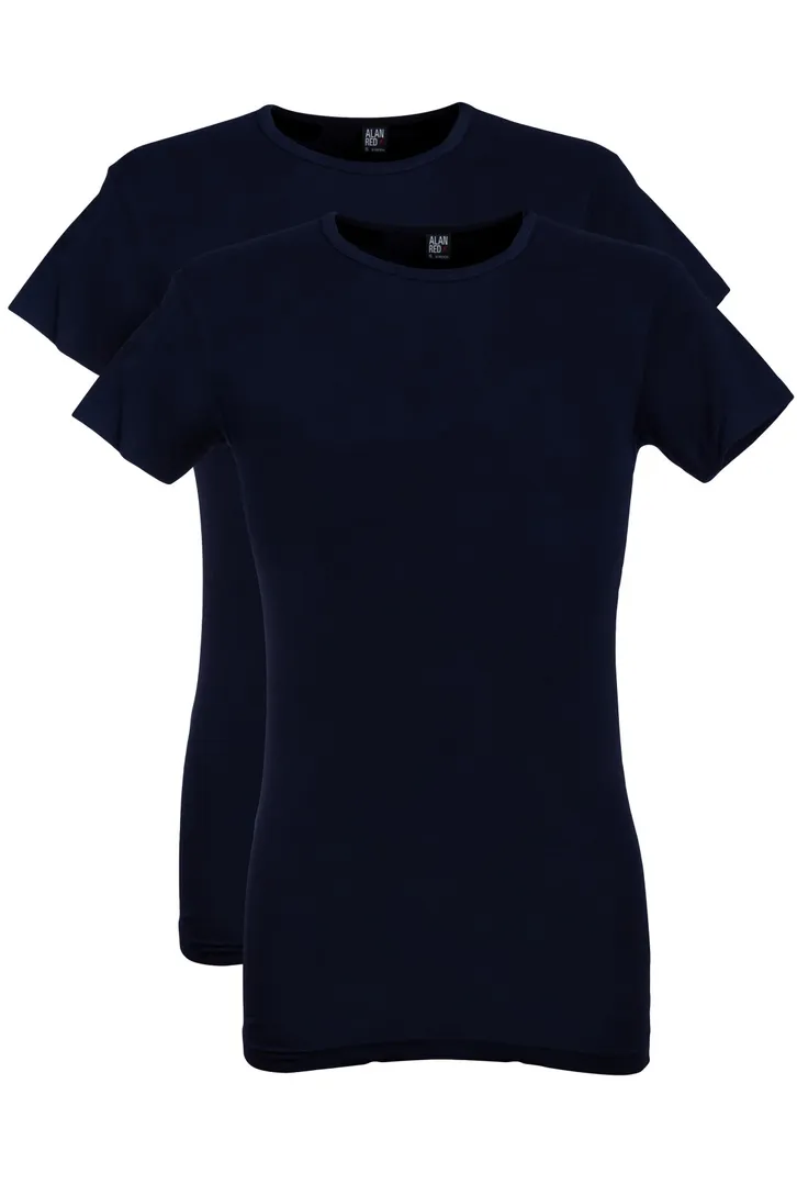 Alan Red t-shirt Ottawa two-pack effen katoen donkerblauw