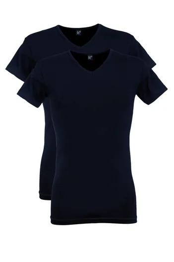 Alan Red t-shirt Alan Red effen katoen donkerblauw