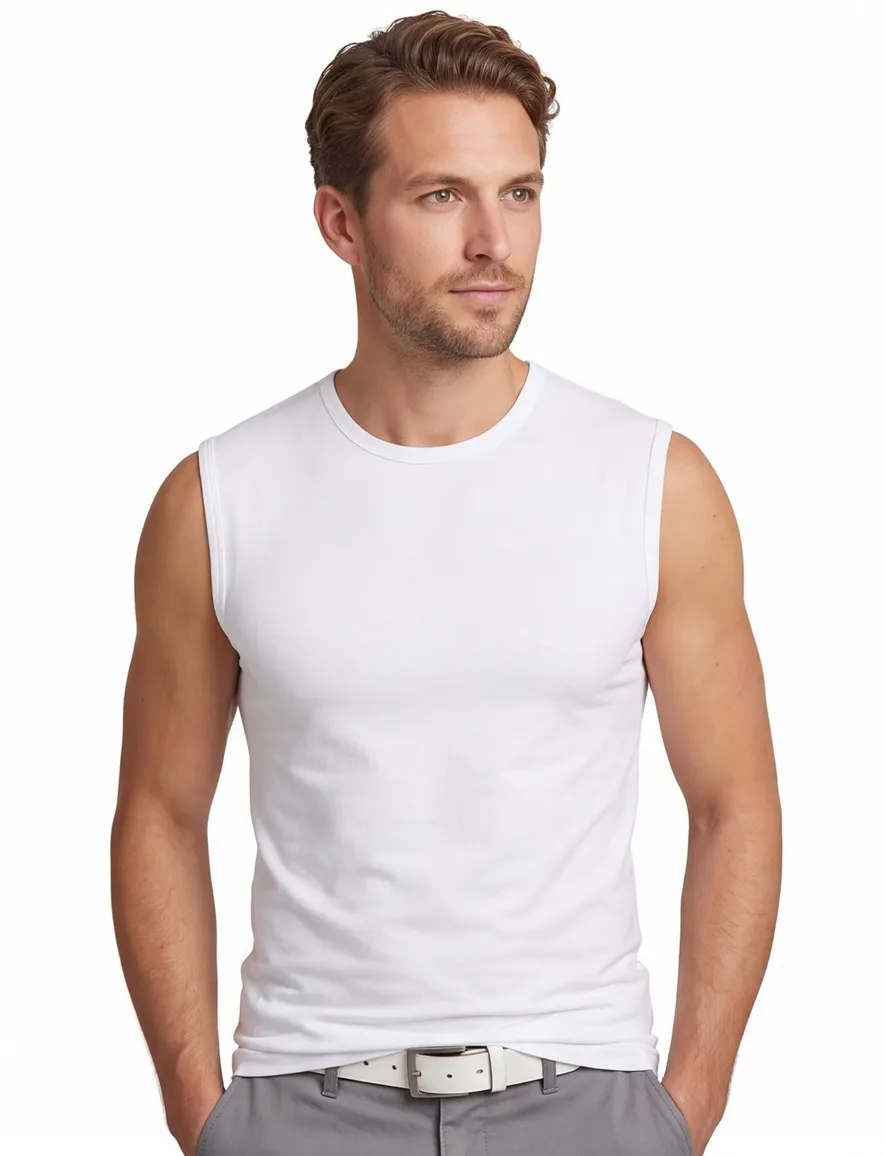 t-shirt Alan Red effen katoen wit