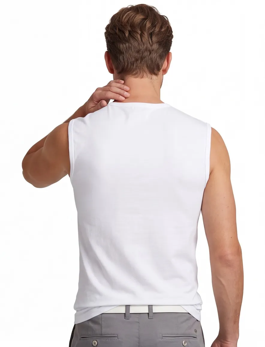 t-shirt Alan Red effen katoen wit