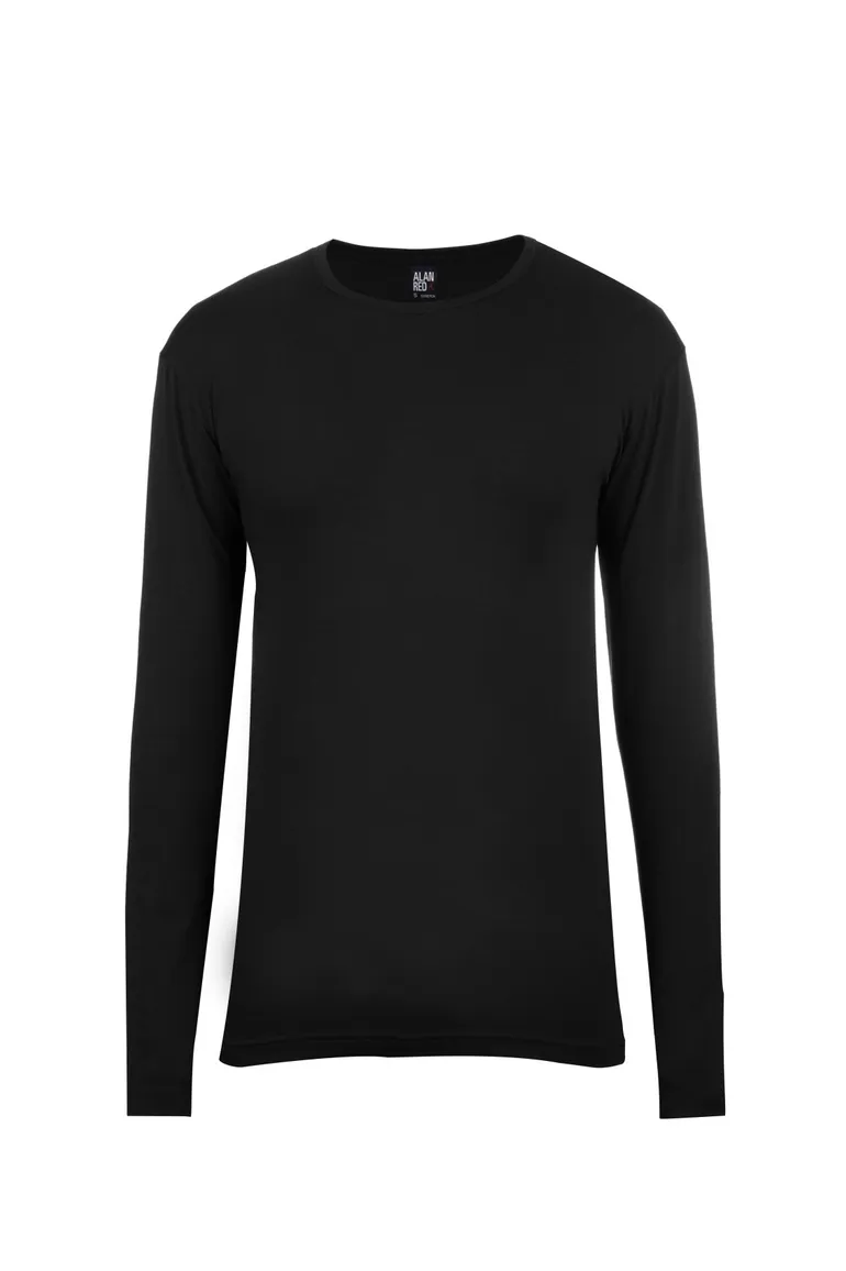 t-shirt Alan Red effen katoen zwart