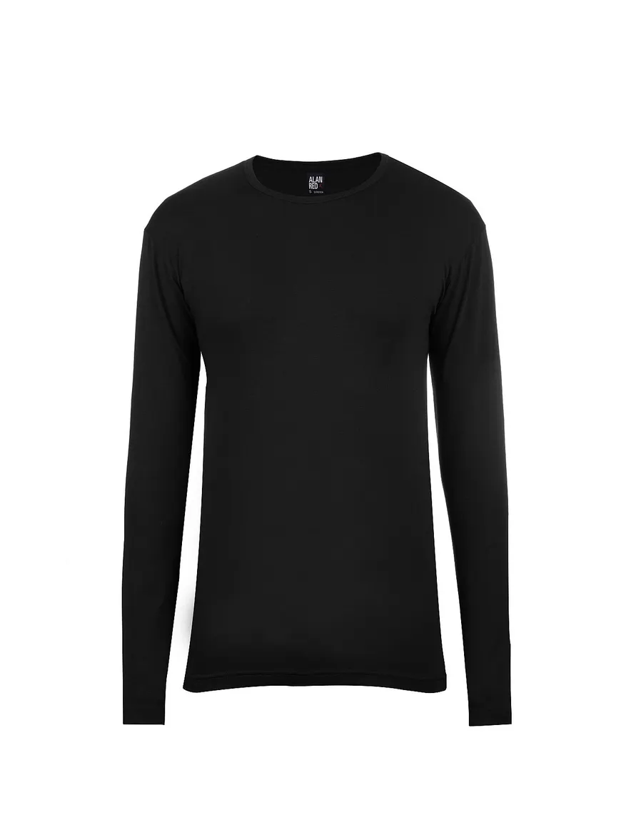 t-shirt Alan Red effen katoen zwart