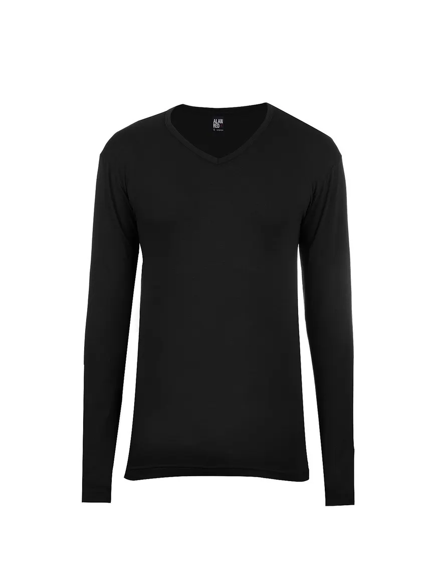 Alan Red Oslo t-shirt zwart effen katoen