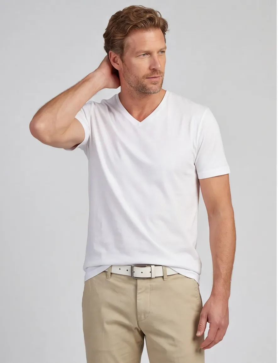 t-shirt Alan Red Alan Red t-shirts aanbieding effen katoen wit