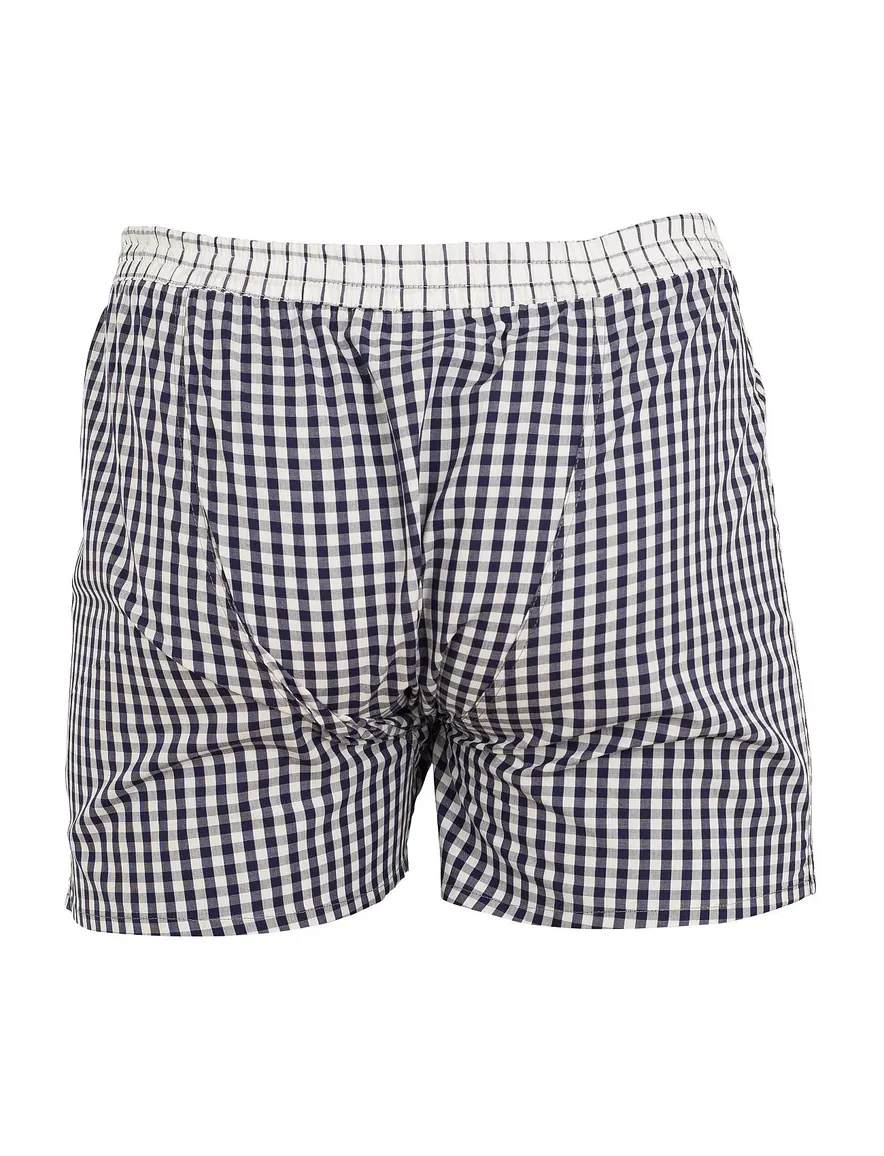 Mc Alson boxershort ruit wit navy