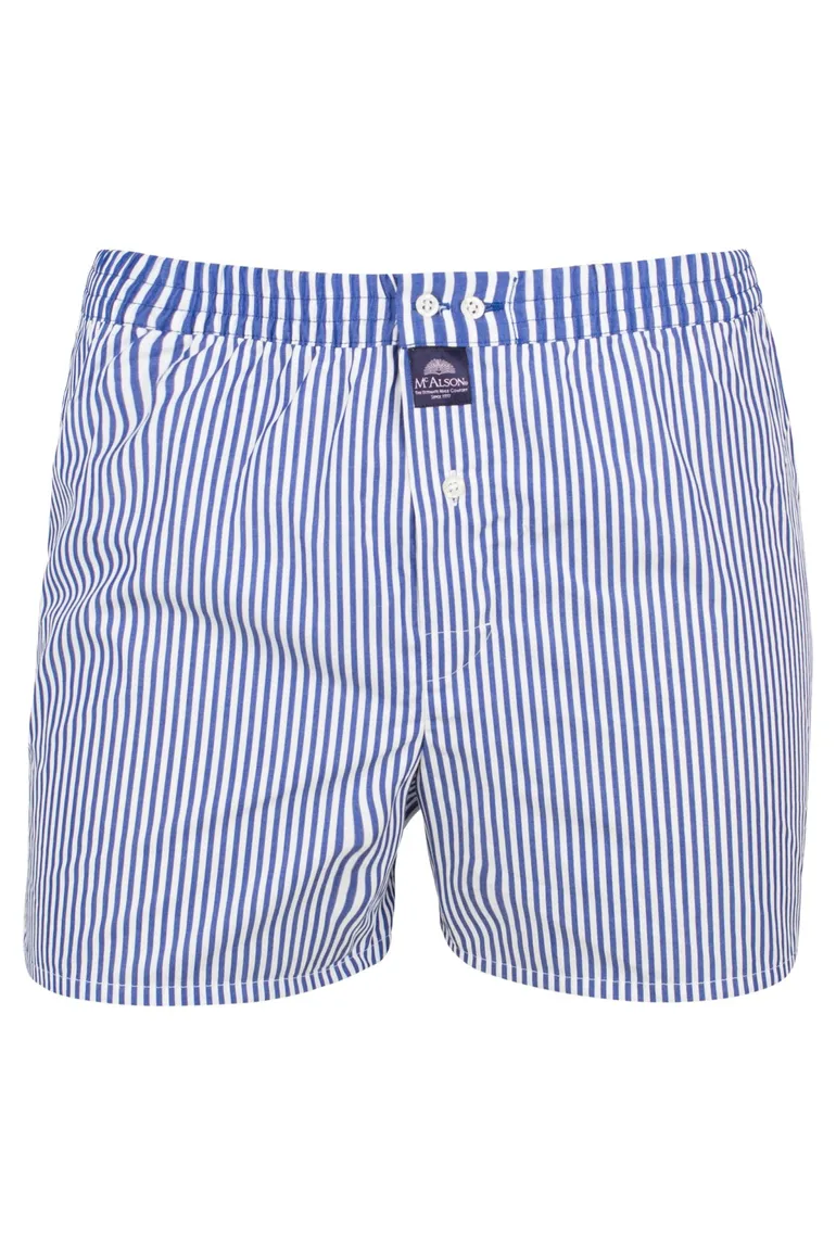 McAlson boxershort blauw wit gestreept