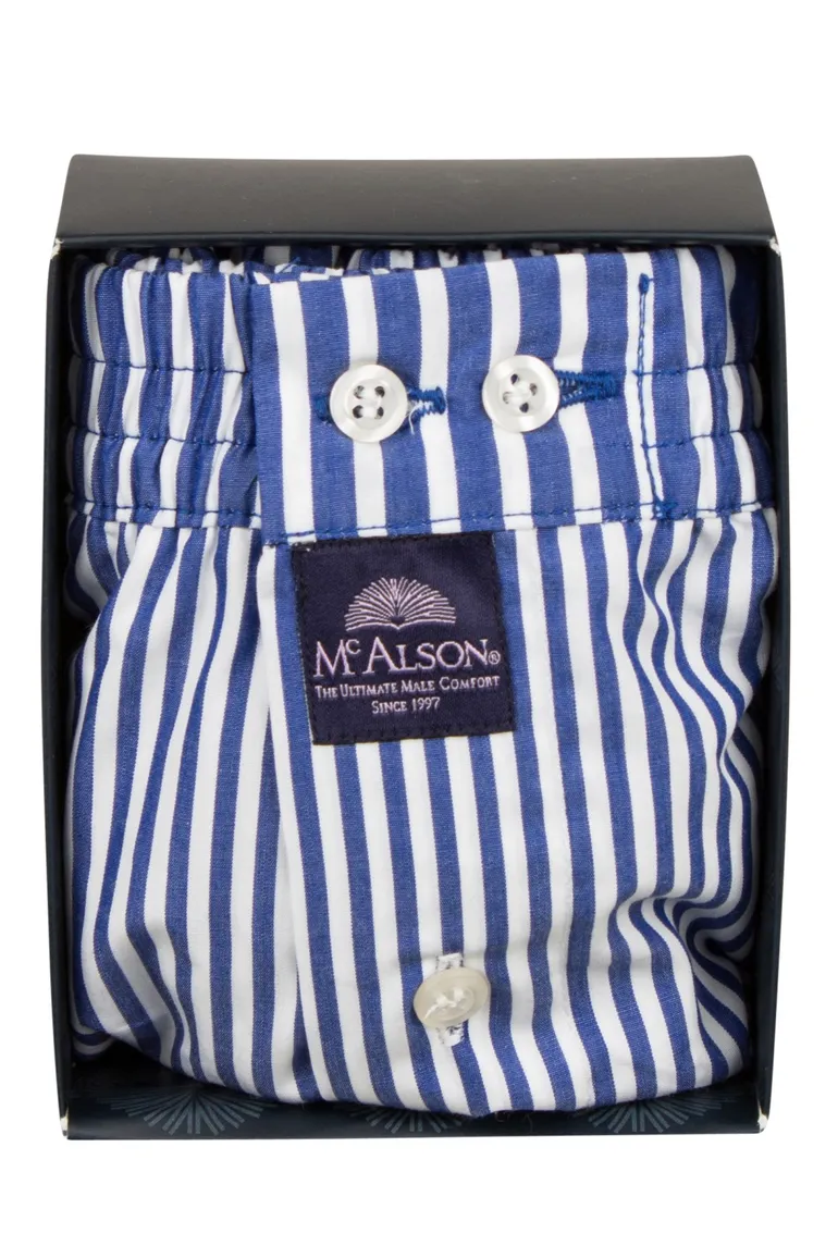 McAlson boxershort blauw gestreept