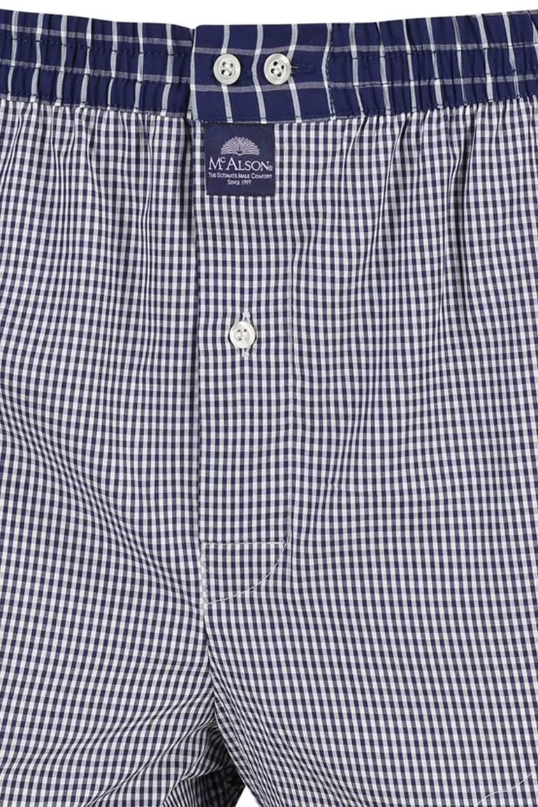 McAlson boxershort donkerblauw geruit