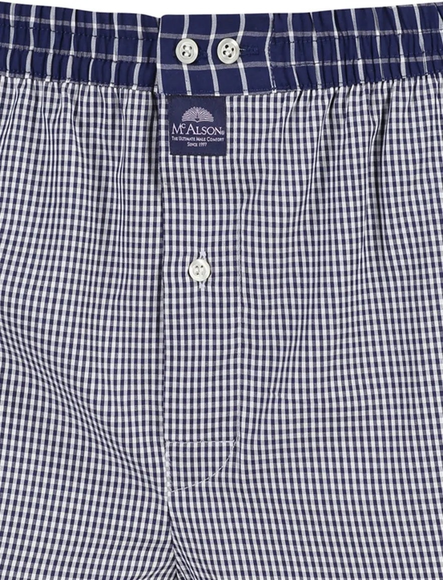 McAlson boxershort donkerblauw geruit