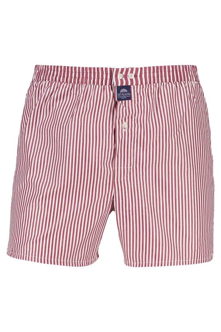 Boxershort McAlson gestreept wit rood