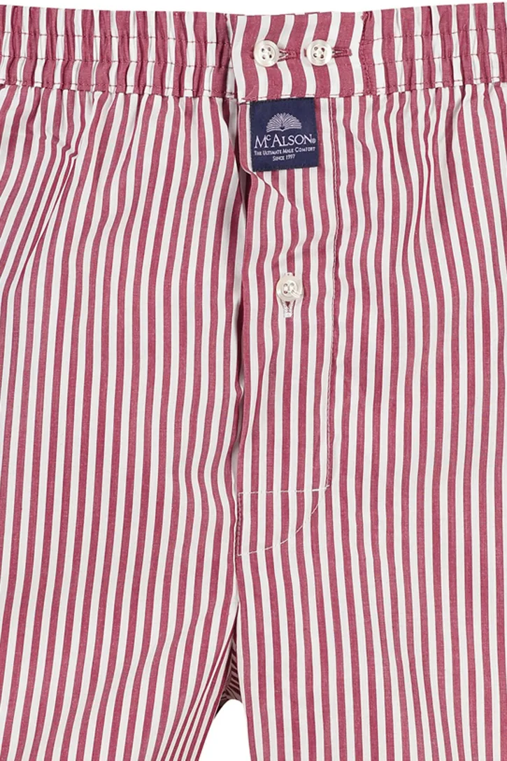 Boxershort McAlson gestreept wit rood