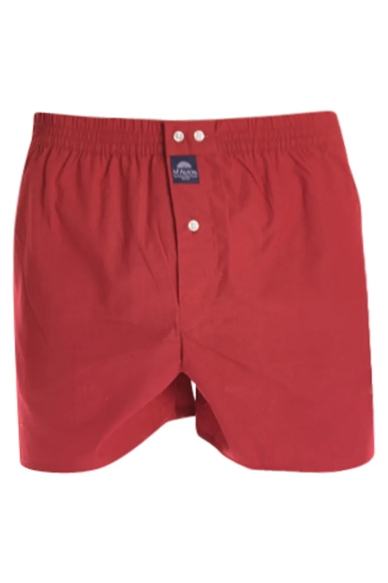 McAlson boxershort effen rood katoen