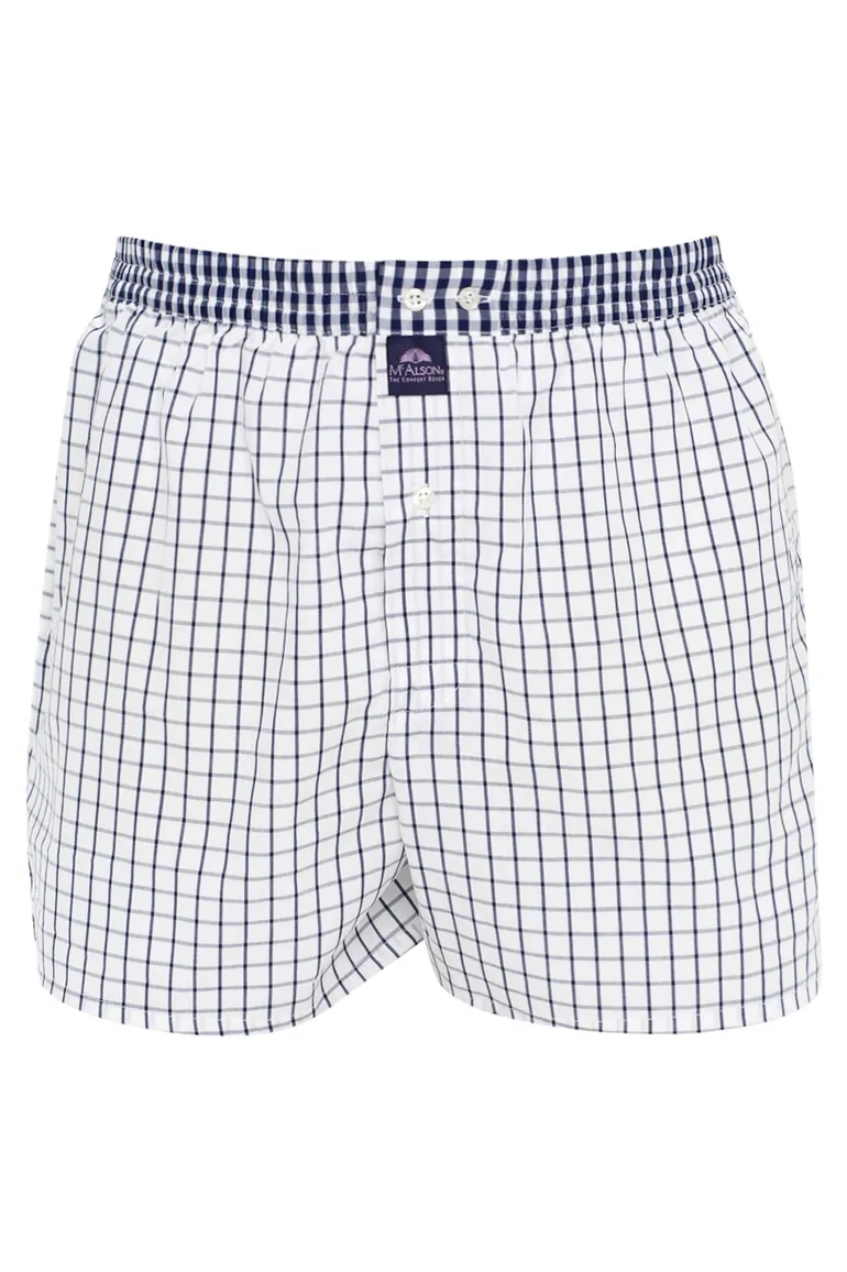 Mc Alson boxershort wit navy ruit
