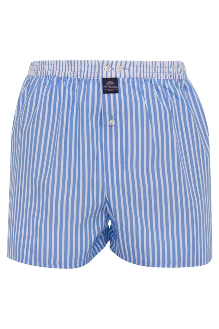 McAlson boxershort lichtblauw gestreept