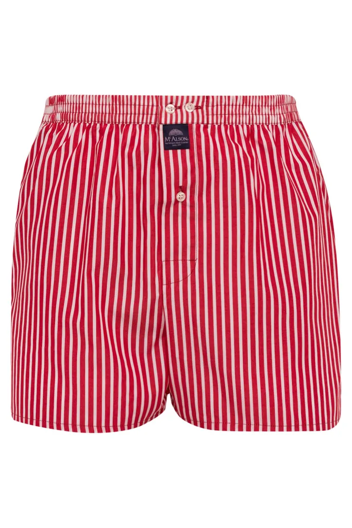 Mc Alson boxershort rood gestreept