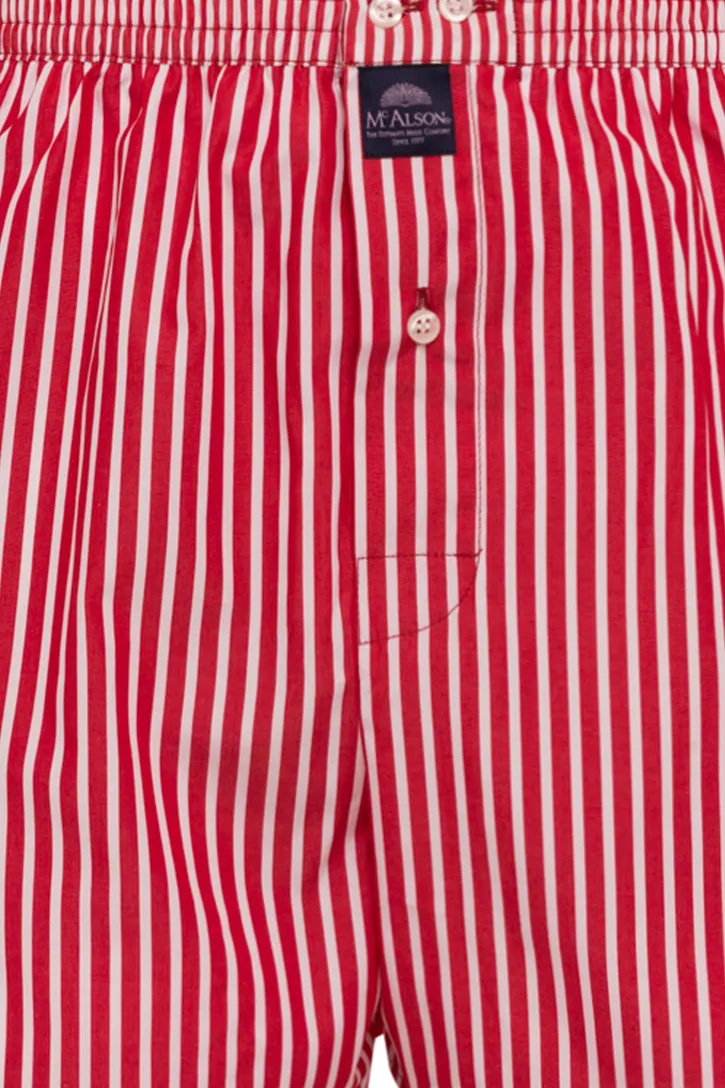 Mc Alson boxershort rood gestreept