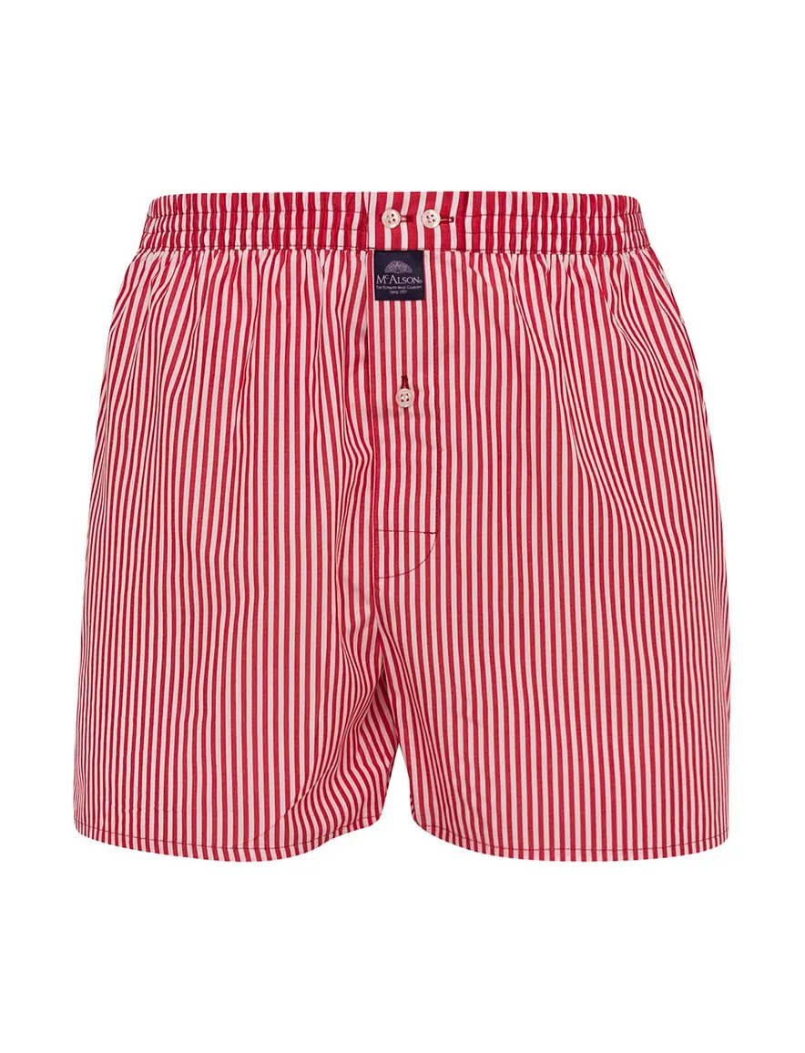 Boxershort rood wit gestreept McAlson