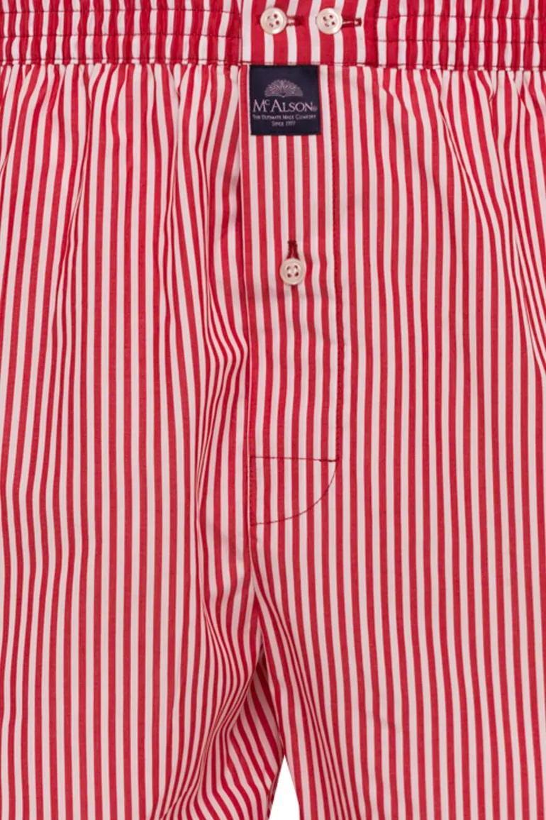 Boxershort rood wit gestreept McAlson