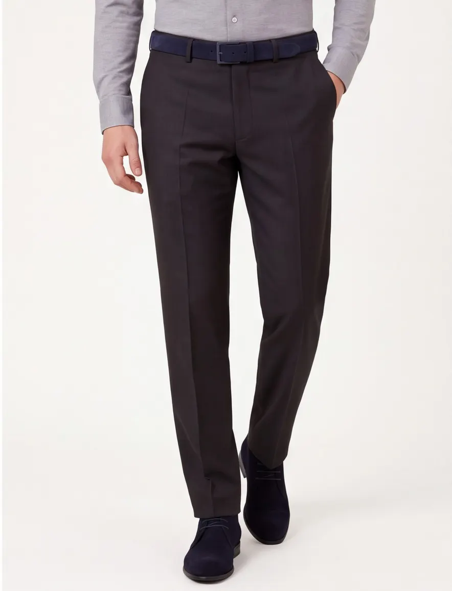 Dressler wollen pantalon zwart