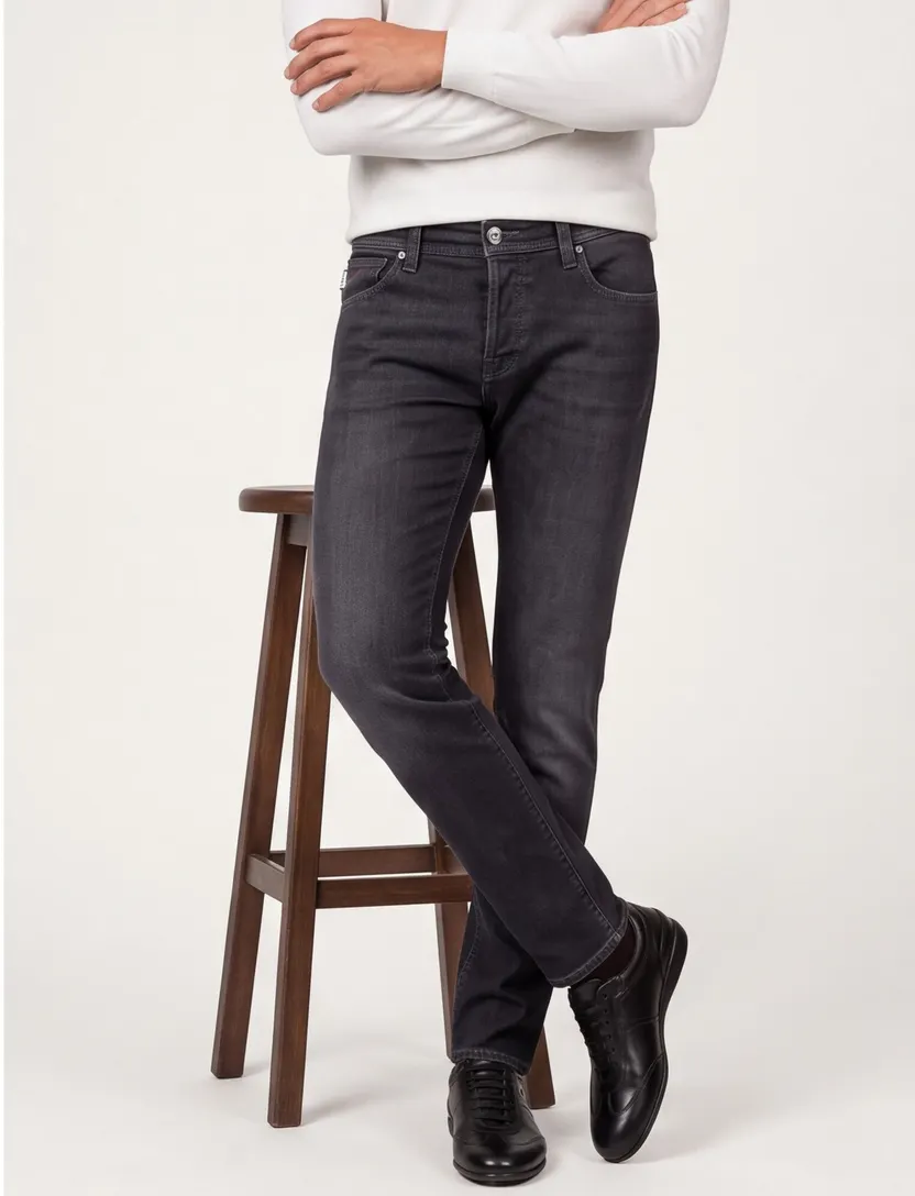 Tramarossa jeans Leonardo 6 moons zwart 5-pocket