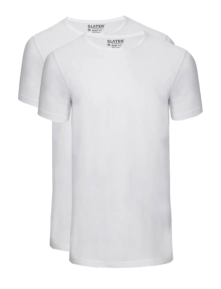 Slater t-shirt 2-pack ronde hals