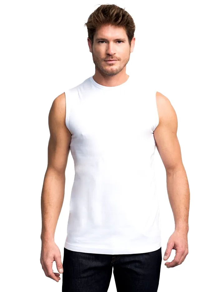 Slater tanktop wit ronde hals 100% katoen