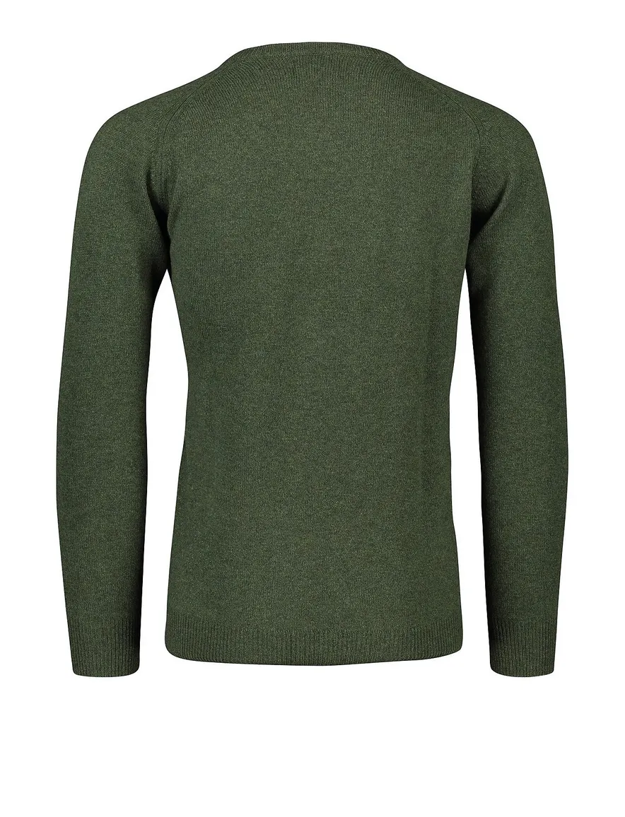 Alan Paine pullover groen lamswol v-hals