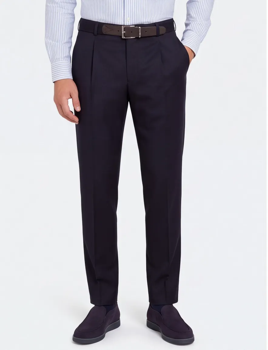 Pantalon M.E.N.S. Paris-U navy wol stretch bandplo