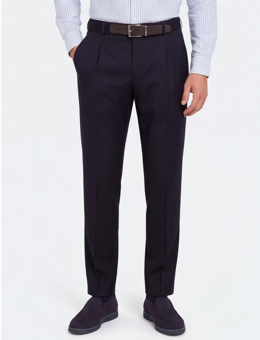 Pantalon M.E.N.S. Paris-U navy wol stretch bandplo