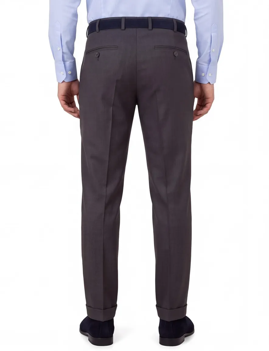 m.e.n.s. pantalon Paris-U middengrijs wol bandploo